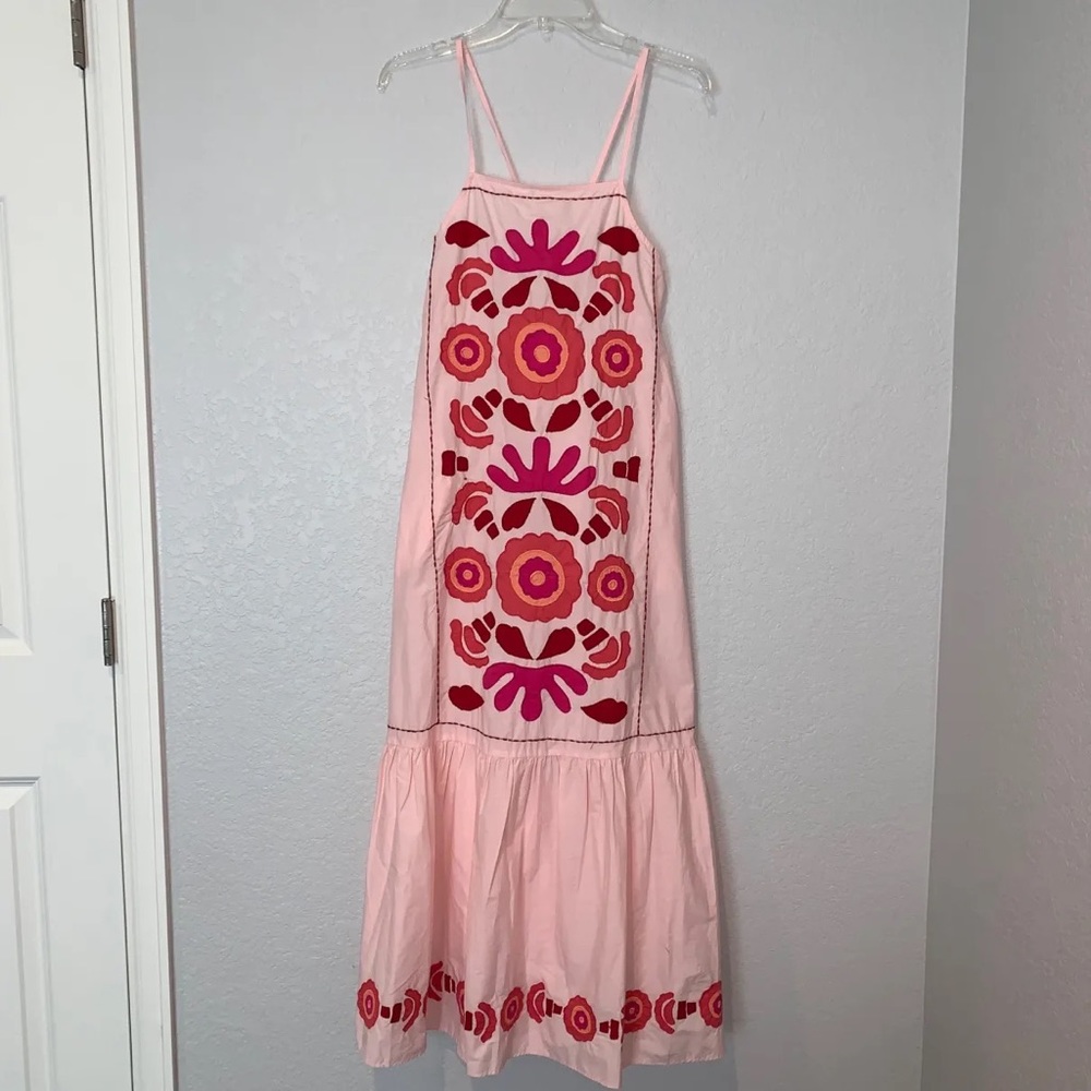 Pink Embroidered Zara Maxi Dress (Limited Edition)